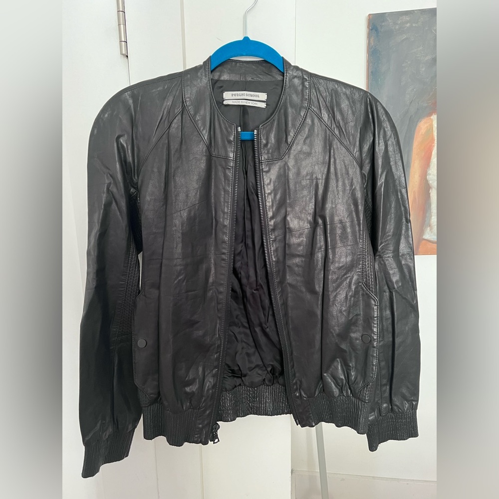 Public School leather jacket